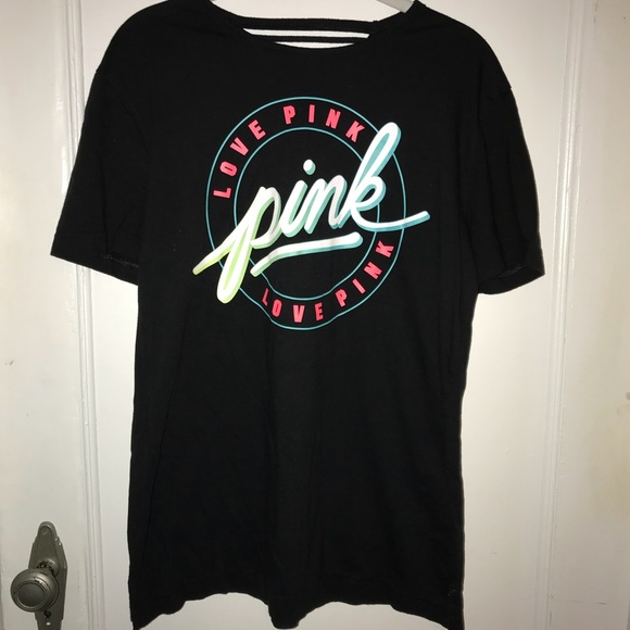 Tops - Victoria Secret Pink Lace up back T-shirt small